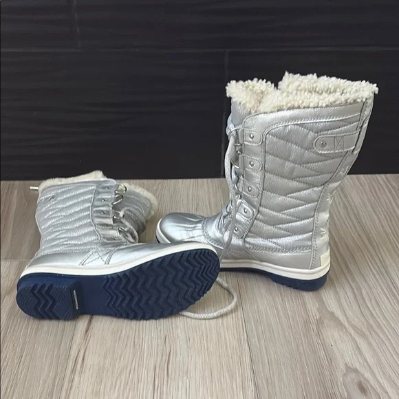 Sorel Silver Winter Rain/Snow Boots Princess Elsa - Picture 3 of 5